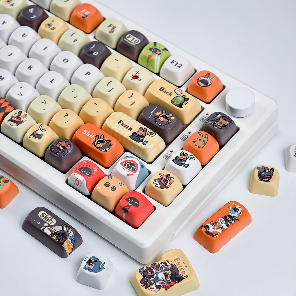 Bangboo Keycap MOA โปรไฟล์ 130 คีย์ PBT Aula F75 F99 RK100 Dye ...