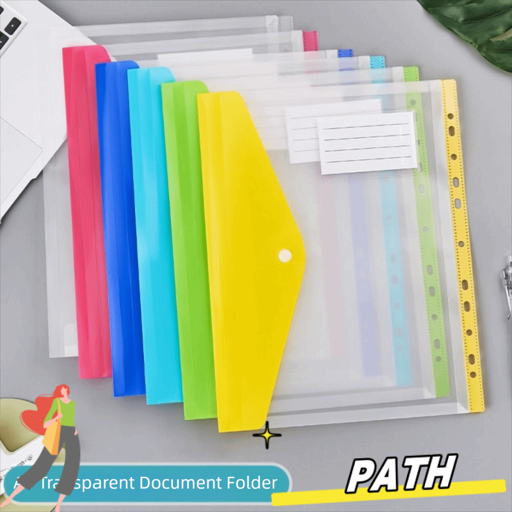 PATH 6 pcs Binder โฟลเดอร์, PP A4 Binder กระเป๋า, Perfect 11 หลุมซอง ...