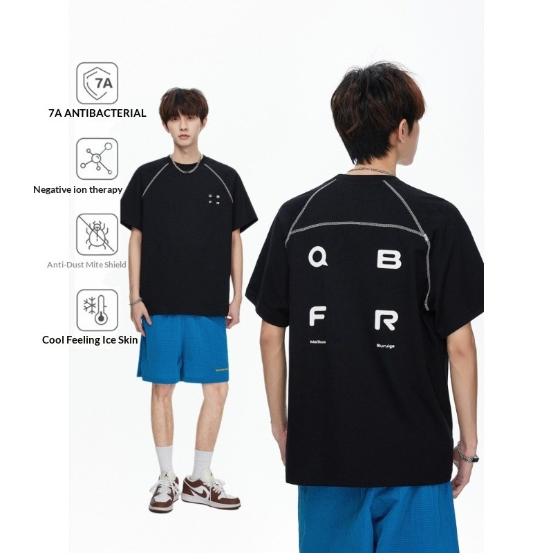 EERSHENSHI American Retro Cool Quick-Drying Short Sleeve Loose T-shirt