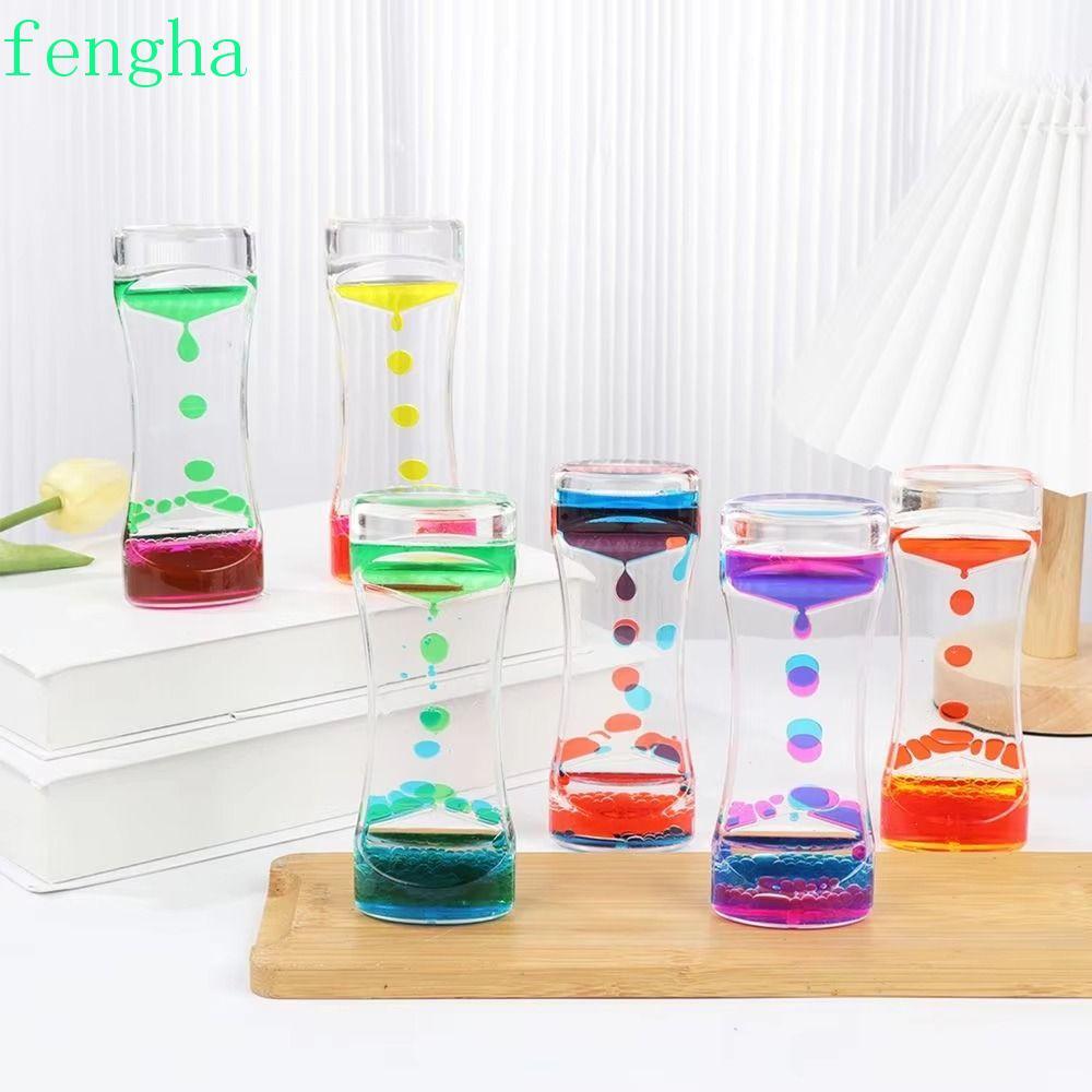 FENGHA Floating Motion Bubble Timer, Creative Acrylic Hourglass Timer ...