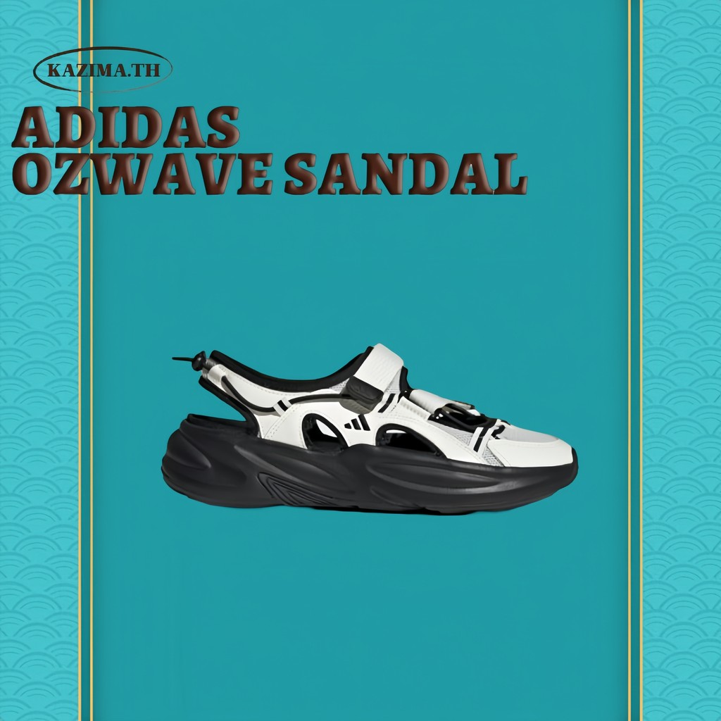 องแท้ 100%(พร้อมส่ง/พรีออเดอร์) Adidas Ozwave Sandal White Core Black ...