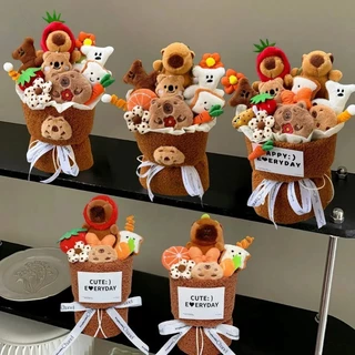 โปรโมชั่น Flash Sale : Aoduoyaya capybara ช่อดอกไม้ ช่อคาปิบาร่า ตุ๊กตาช่อดอกไม้ ของขวัญปีใหม่ วาเลนไทน์ รับปริญญา