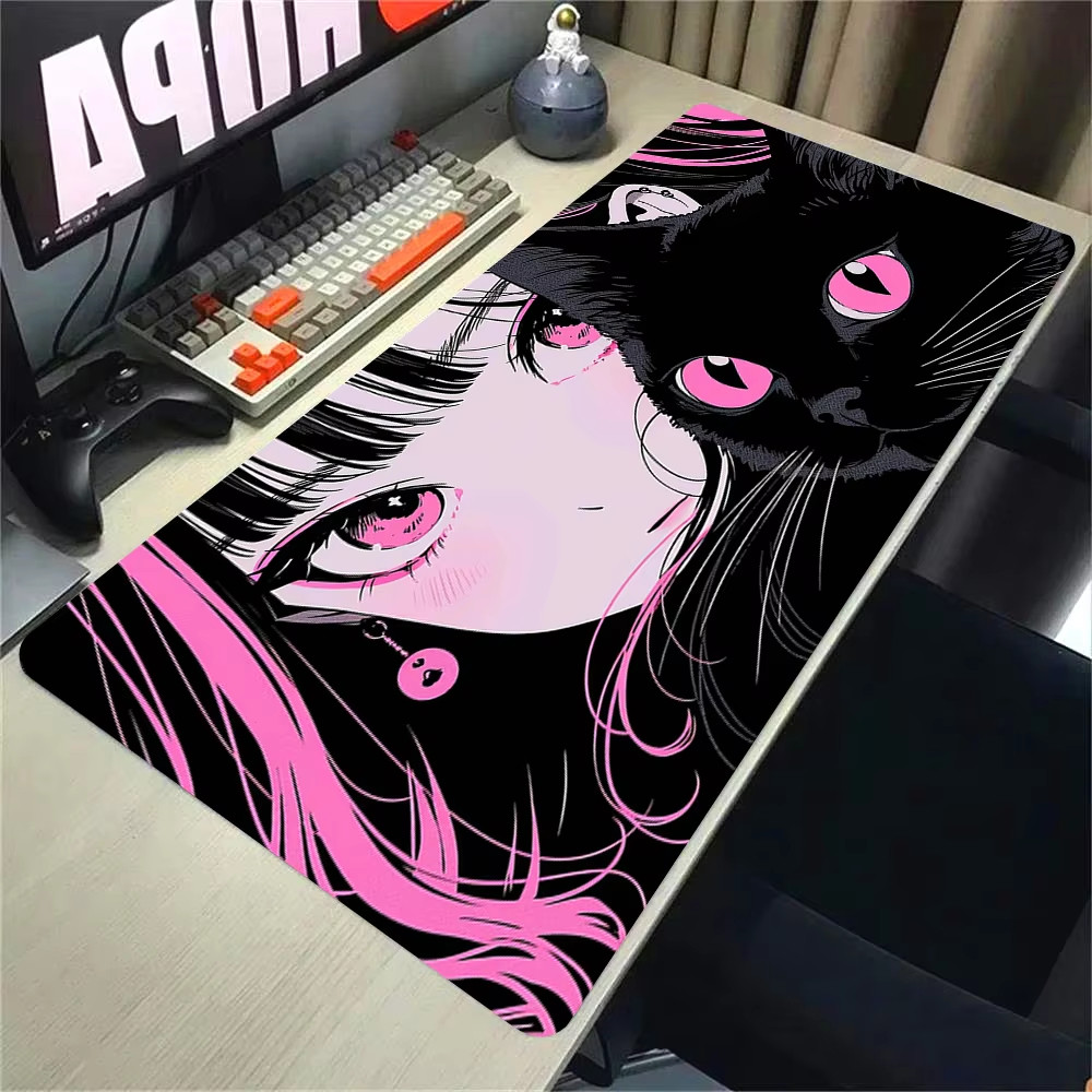 แผ่นรองเมาส์ทรงยาว 80*30cm แผ่นรองเมาส์ลายการ์ตูนรูปสัตว์ แผ่นรองเมาส์สำหรับเล่นเกม ลายอนิเมะ