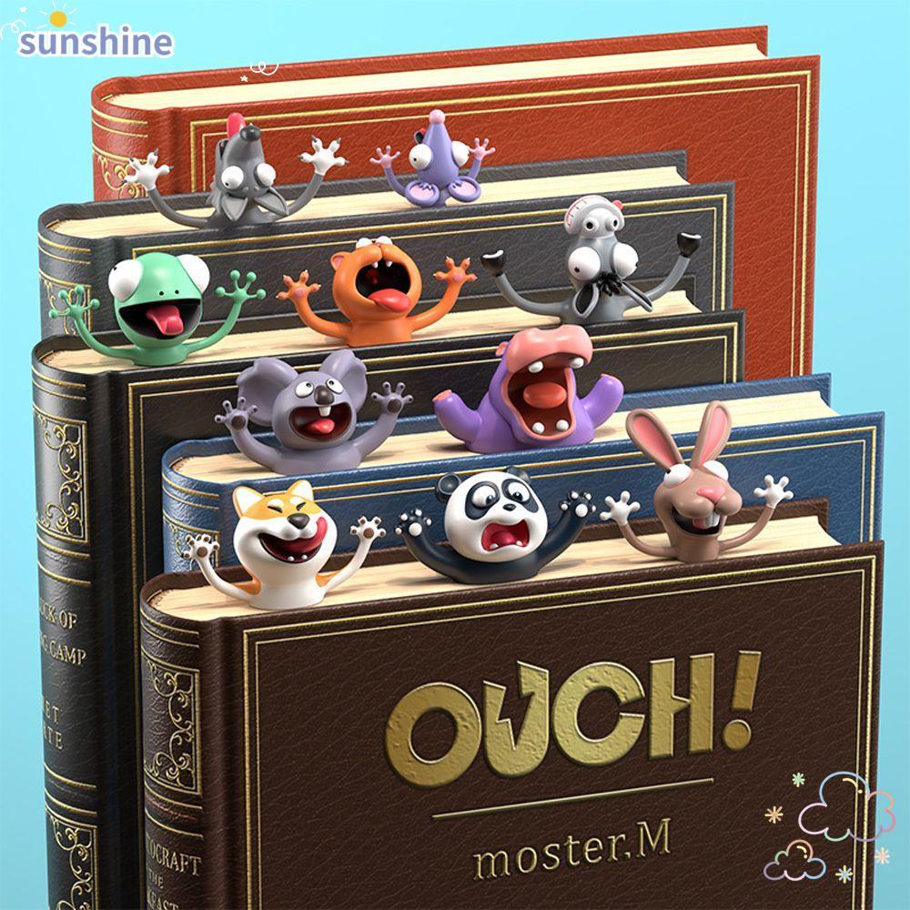 SSUNSHINE ที่คั่นหนังสือแมวของขวัญตลกซีล Octopus Panda PVC Book Markers ...