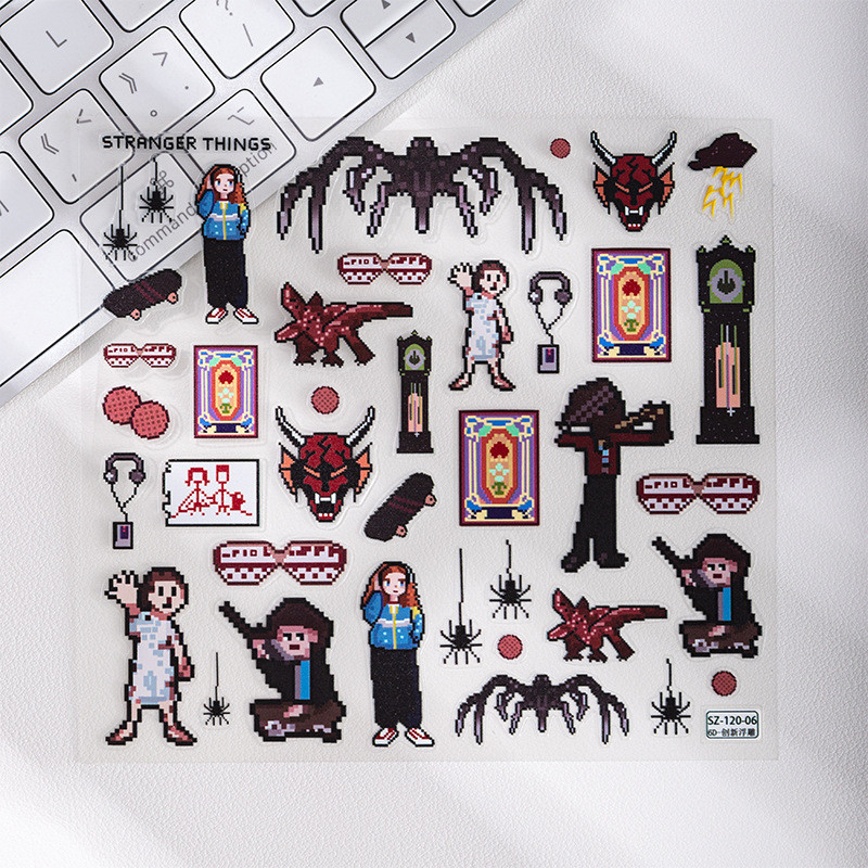 Sky Stranger Things American Style Horror Strange Story Pixel Style diy ...
