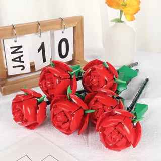 โปรโมชั่น Flash Sale : ช่อดอกอิฐ ดอกกุหลาบ DIY บล็อคตัวต่อ รูปดอกกุหลาบ ดอกไม้นิรันดร์ บล็อคตัวต่อ ของขวัญวันวาเลนไทน์