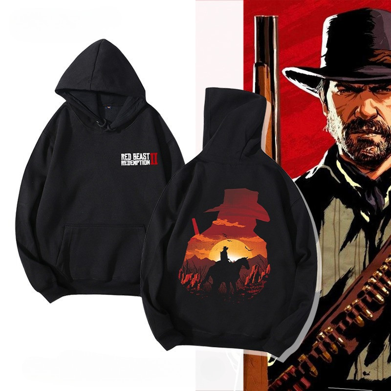 พร้อมส่ง Red Dead Redemption 2 Hoodie | Outlaws for Life Game Series ...