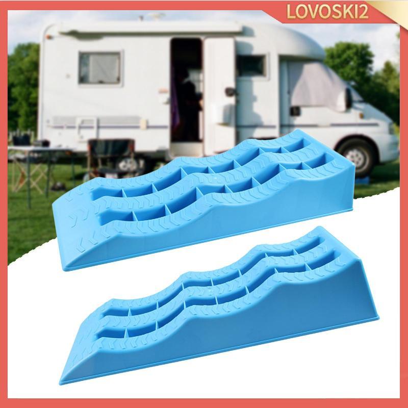 [Lovoski2] 2 ชิ้นยานยนต์ Leveling Ramps ยางแบนป้องกัน 61x21.3x12 ซม. บน ...