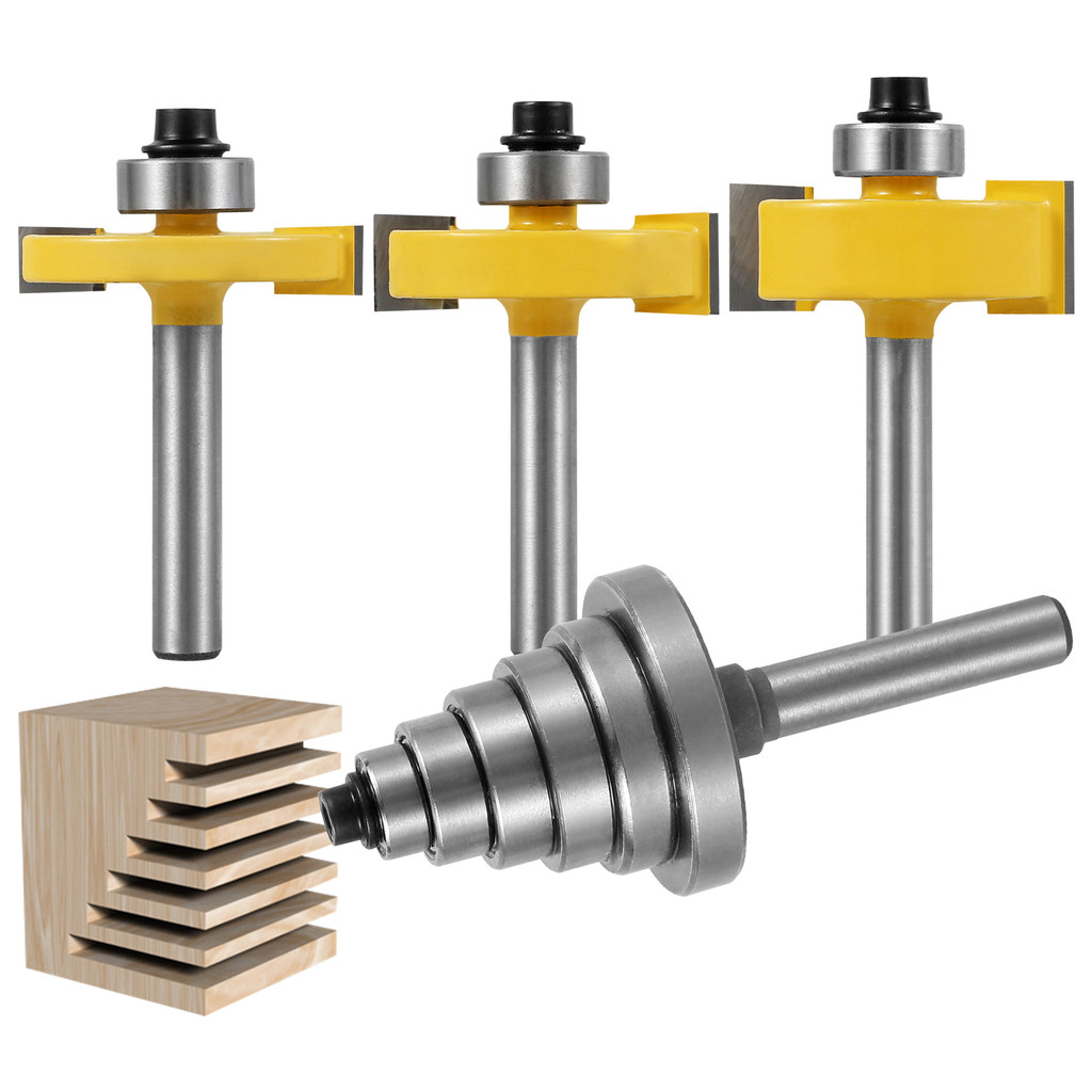3 ชิ้น 1/4 นิ้ว Shank Rabbet Router Bit ชุดไม้ Rabbeting Router Bit 6 ...