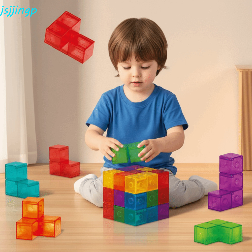 JSJJINGP Intelligence Magic Cube, สีลูกกวาดอเนกประสงค์ประกอบ Magnetic ...
