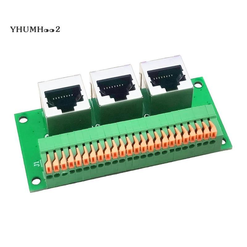 [yhumh002]RJ45 หญิง Breakout Board,Solderless RJ45 ถึง 8Pin Quick ...