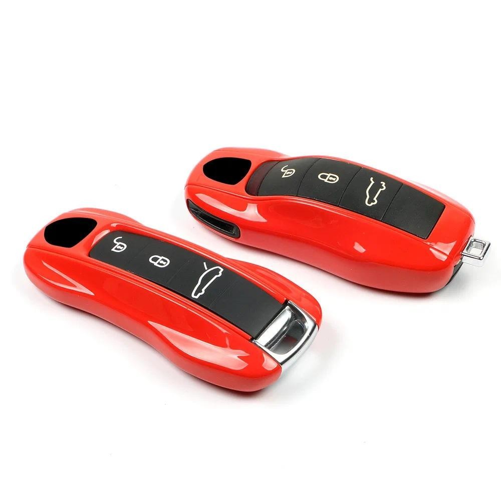Key กรณี Fob Shell Lava สีส้มสําหรับ Porsche 718 918 Macan Cayenne ...