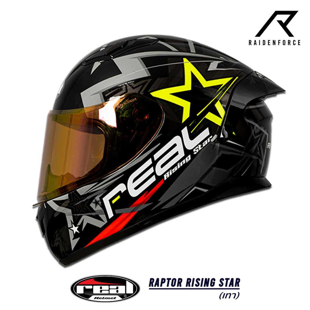 หมวกกันน็อค Real Helmet Raptor Rising Star เทา | Shopee Thailand