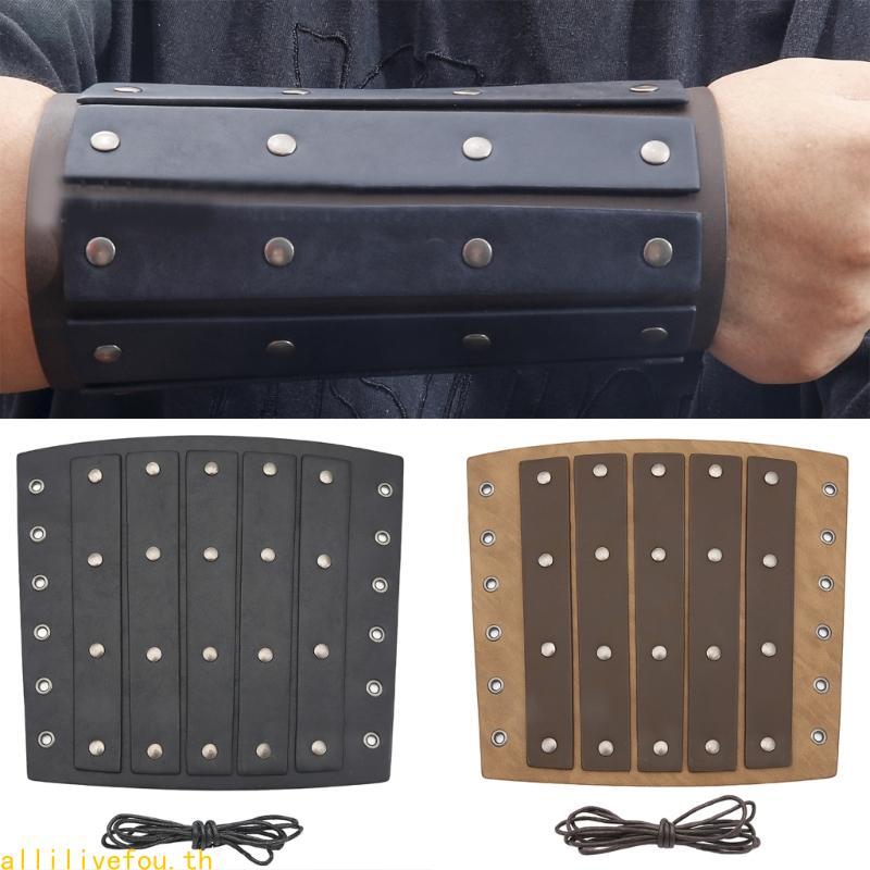 LIVE โลหะ Rivets ข้อมือชายบทบาทเล่นยุคกลาง Knight Boxing สายรัดข้อมือ ...