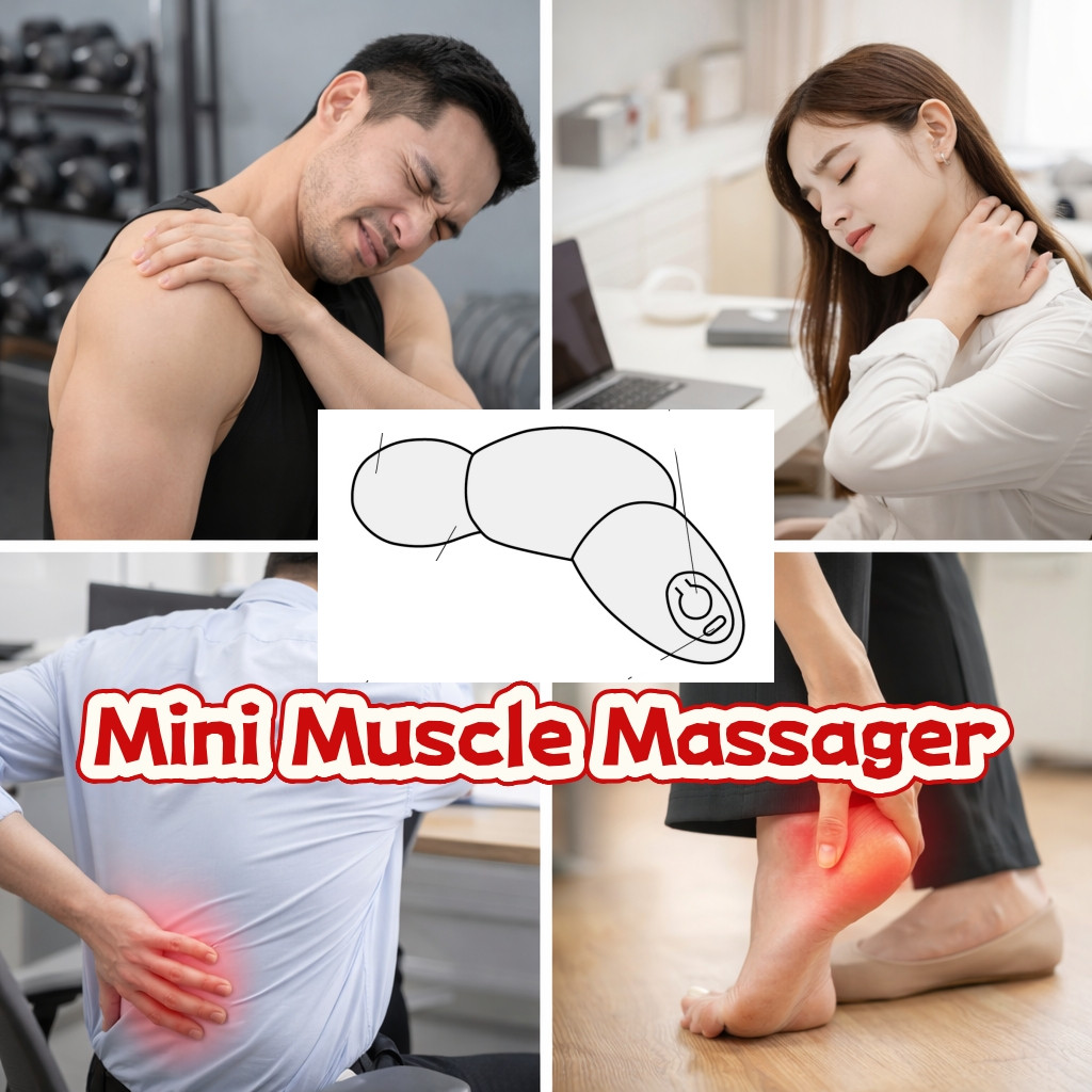 Mini Muscle Massagerเครื่องนวดกล้ามเนื้อไฟฟ้านวดคอ บ่า ไหล่ ผ่อนคลาย ...