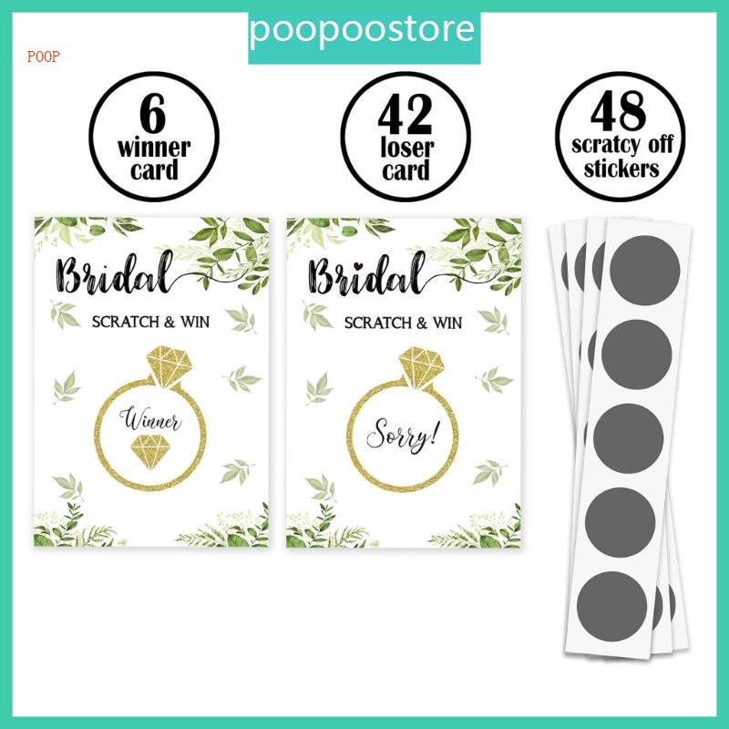 POOP เจ้าสาวฝักบัว Scratch การ์ดเกมชุดเทศกาลวันหยุดการ์ดเกม | Shopee ...