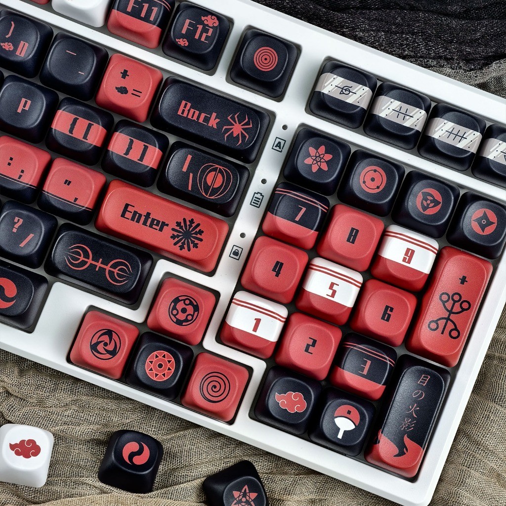 MAMOOO NARUTO Keycap Cherry/MOA Profile 130 คีย์ PBT Dye Sublimation ...