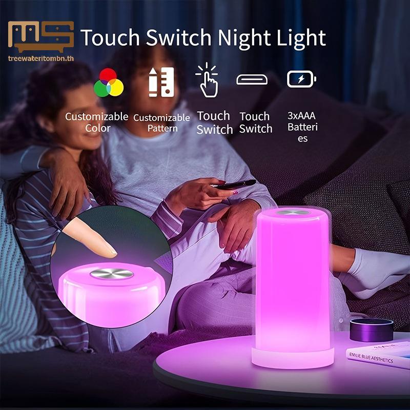 Tt Touch Switch Night Light แบตเตอรี่แห้ง Dual-ใช้ของขวัญโคมไฟตั้งโต๊ะ ...