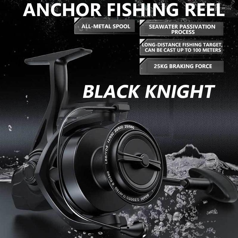 Mavllos NGK Black Knight Spinning Reel 25KG อัตราส่วนการดึง 4.8:1 สpoolโลหะสำหรับการพิมพ์ระยะไกล