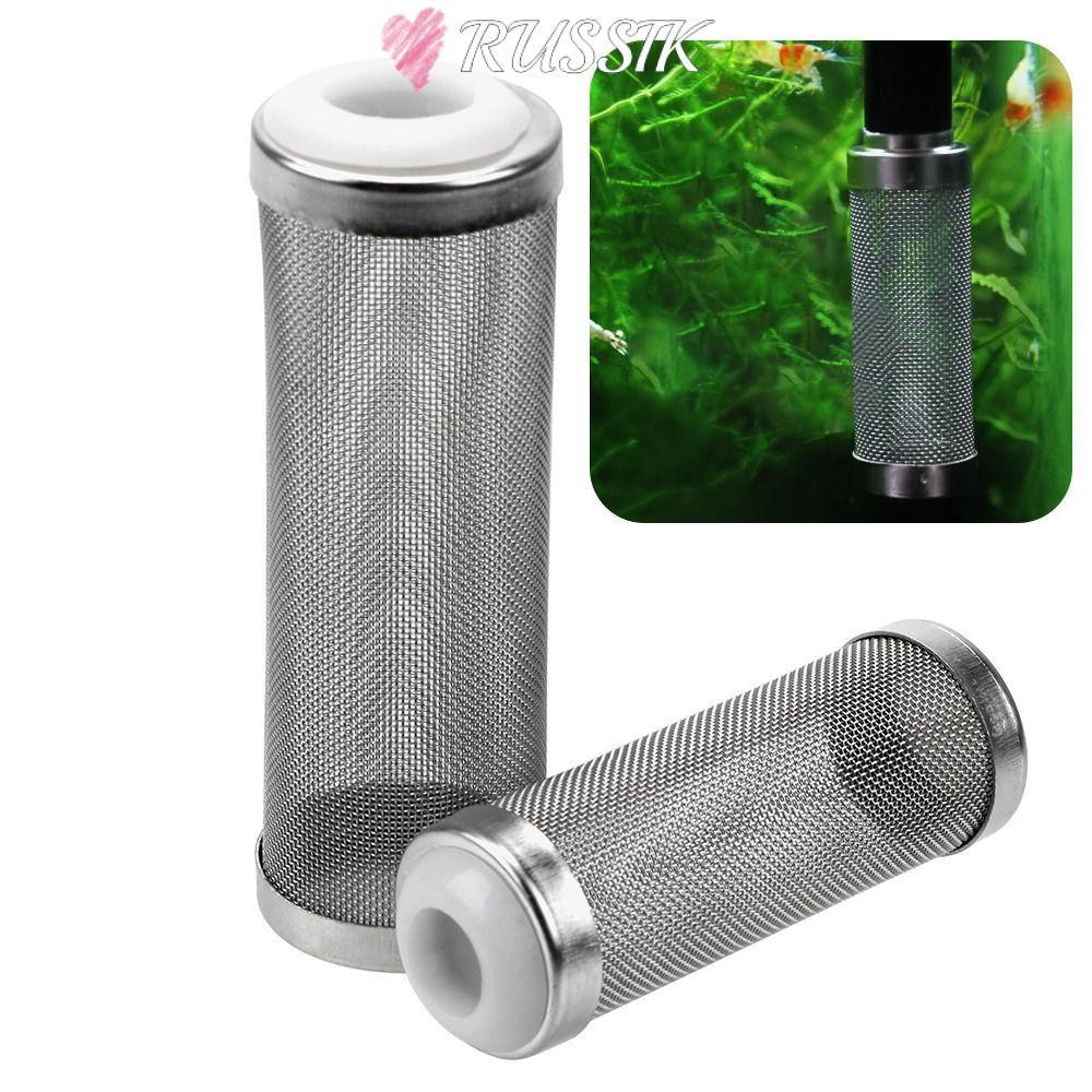 RUSSIK Aquarium Inflow Inlet Filter,กระบอกสแตนเลส Water Inletแขนป้องกัน ...