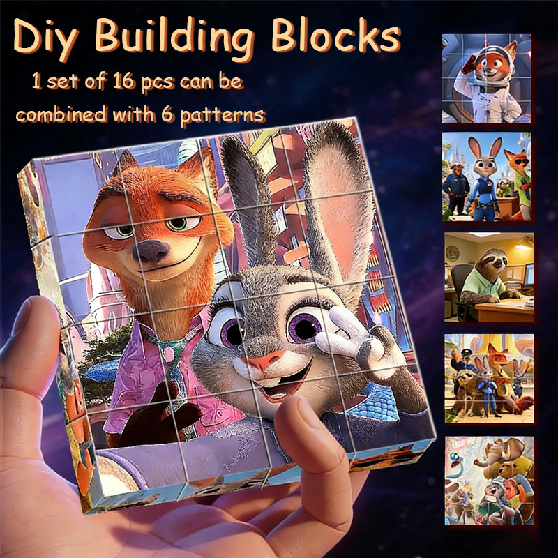 Zootopia 2 Diy Building Blocks Creative Zootopia Judy Nick การดูดซับ ...