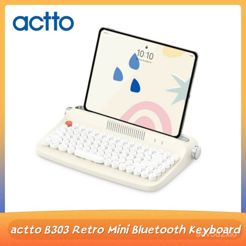 Actto B303 Korean Keyboard Retro keyboard Mini Bluetooth Keyboard Multi Pairing Keyboard typewriter keyboard For Tablet