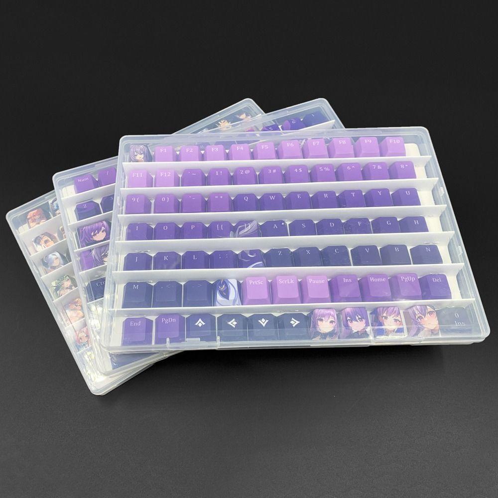 TUMZAP Clear Keycaps Case, with Paper Dividers 77 1U Keys PC Keycaps ...