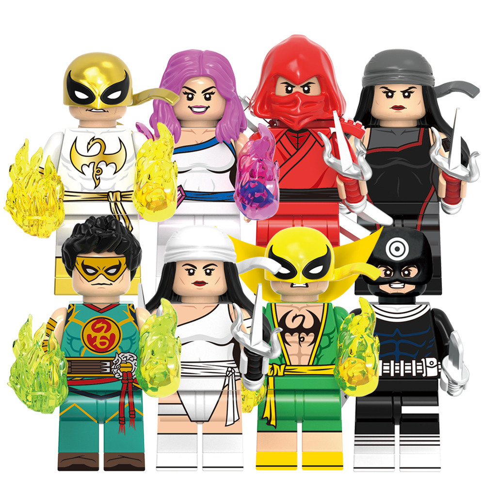 New Heroes ตัวเลขของเล่น Rivals Iron Fist Elektra Bullseye Hand Ninja ...