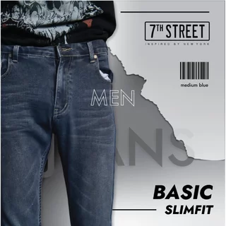 กางเกงขายาวสกินนี่ผู้ชาย 7ᵗʰ Street ส่วมใส่สบายคล่องตัว ไม่ร้อน ใส่แล้วรูปร่างดูสูงเพรียว ผ้ายืด รุ่น M-FIT Jeans Clo...