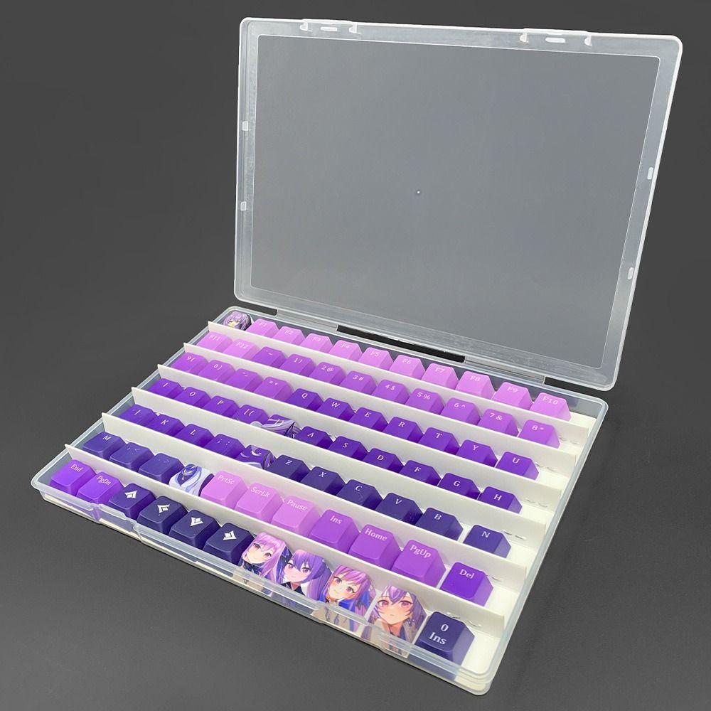 TUMZAP Clear Keycaps Case, with Paper Dividers 77 1U Keys PC Keycaps ...