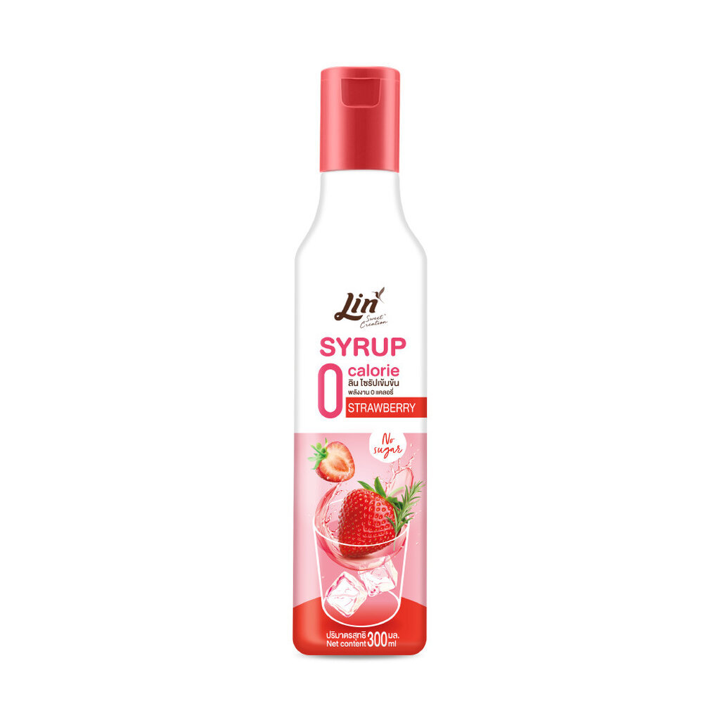 Lin Syrup O Calorie Strawberry 300 ml. | Shopee Thailand