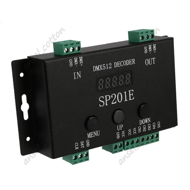 SP201E DMX512 WS2812B WS2811 เป็นตัวถอดรหัสคอนโทรลเลอร์ SPI,รองรับ IC ...