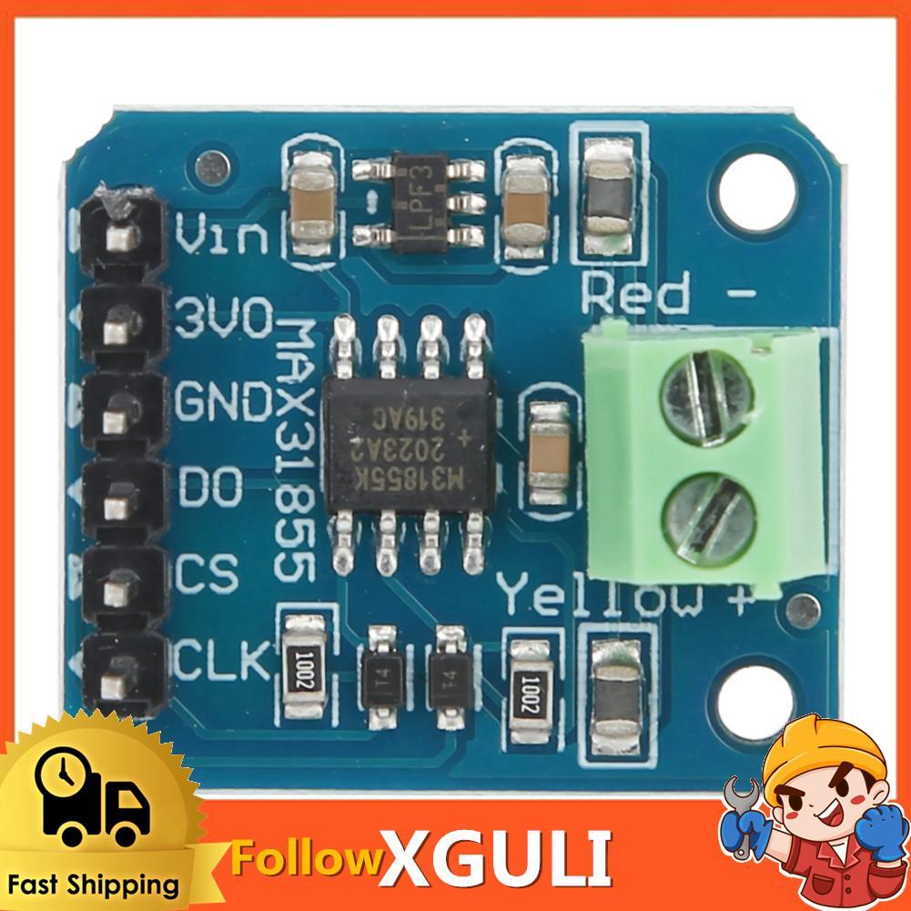 Xguli Xguli โมดูลการวัดอุณหภูมิเทอร์โมคัปเปิ้ลบอร์ด 3?5V DC 14?Bit K ...