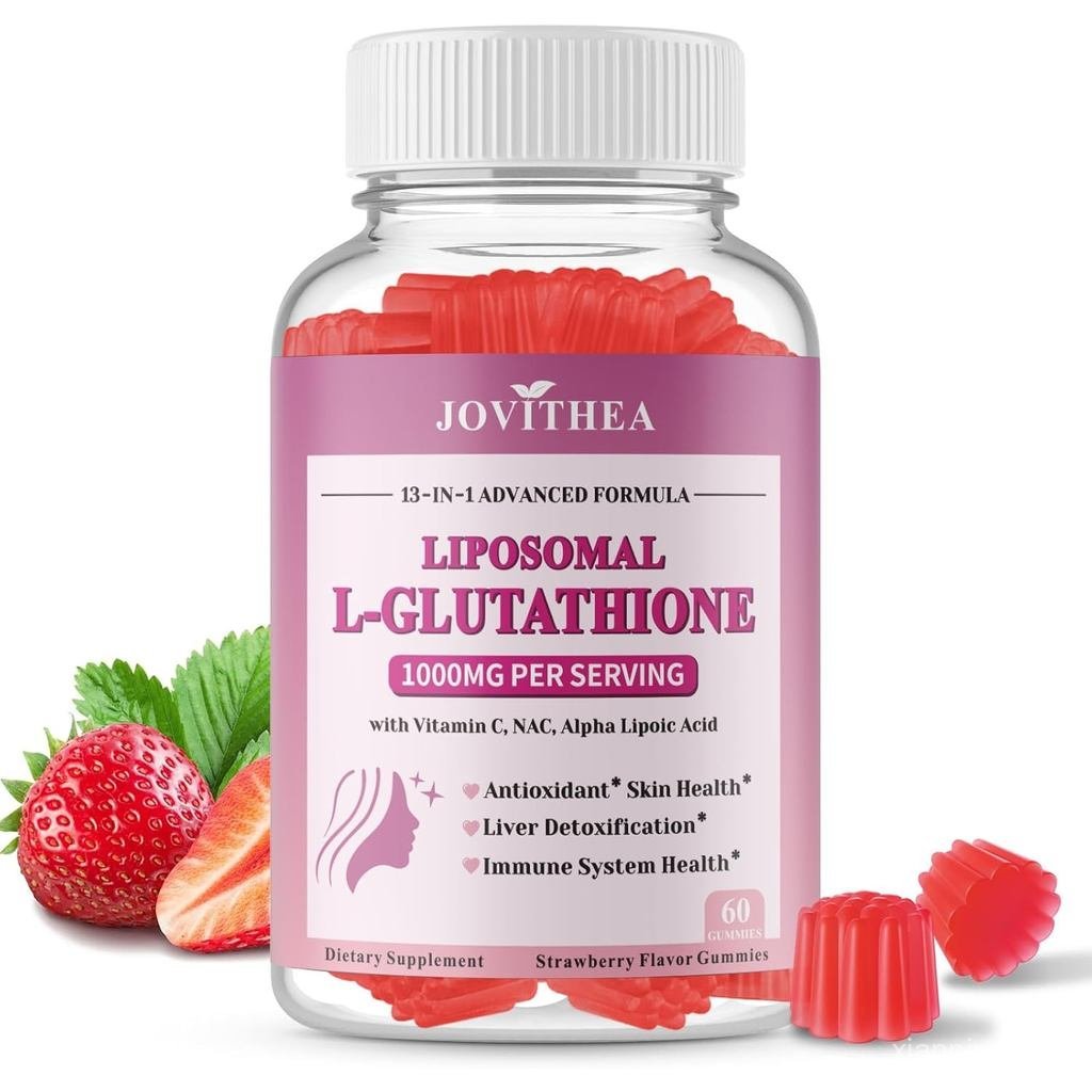 liposomal glutathione gummies 1000mg 1000mg, อาหารเสริมกลูตาไธโอนการดูดซึมสูงพร้อมวิตามินซี, NAC, Milk Thistle เพื่อสุขภาพผิว, ตับดีท็อกซ์ & มังสวิรัติ, ปราศจากน้ําตาล, สตรอเบอร์รี่ glutathione shot los angeles Size:2 Bottles - 360 Capsules Alcohol free