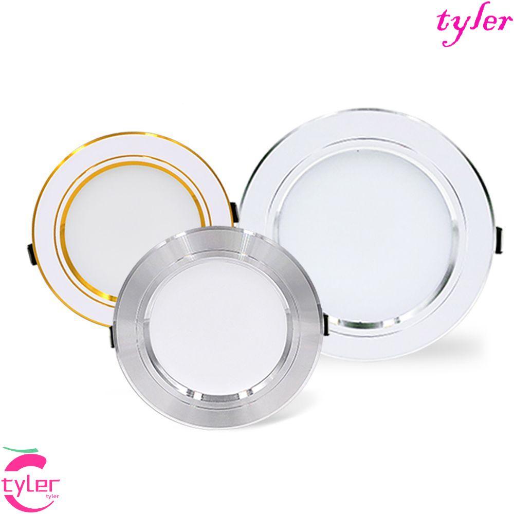 TYLER ไฟแผง LED เย็นสีขาวกลมทอง/เงิน/สีขาวไฟ LED 220V ไฟจุดฝัง | Shopee ...