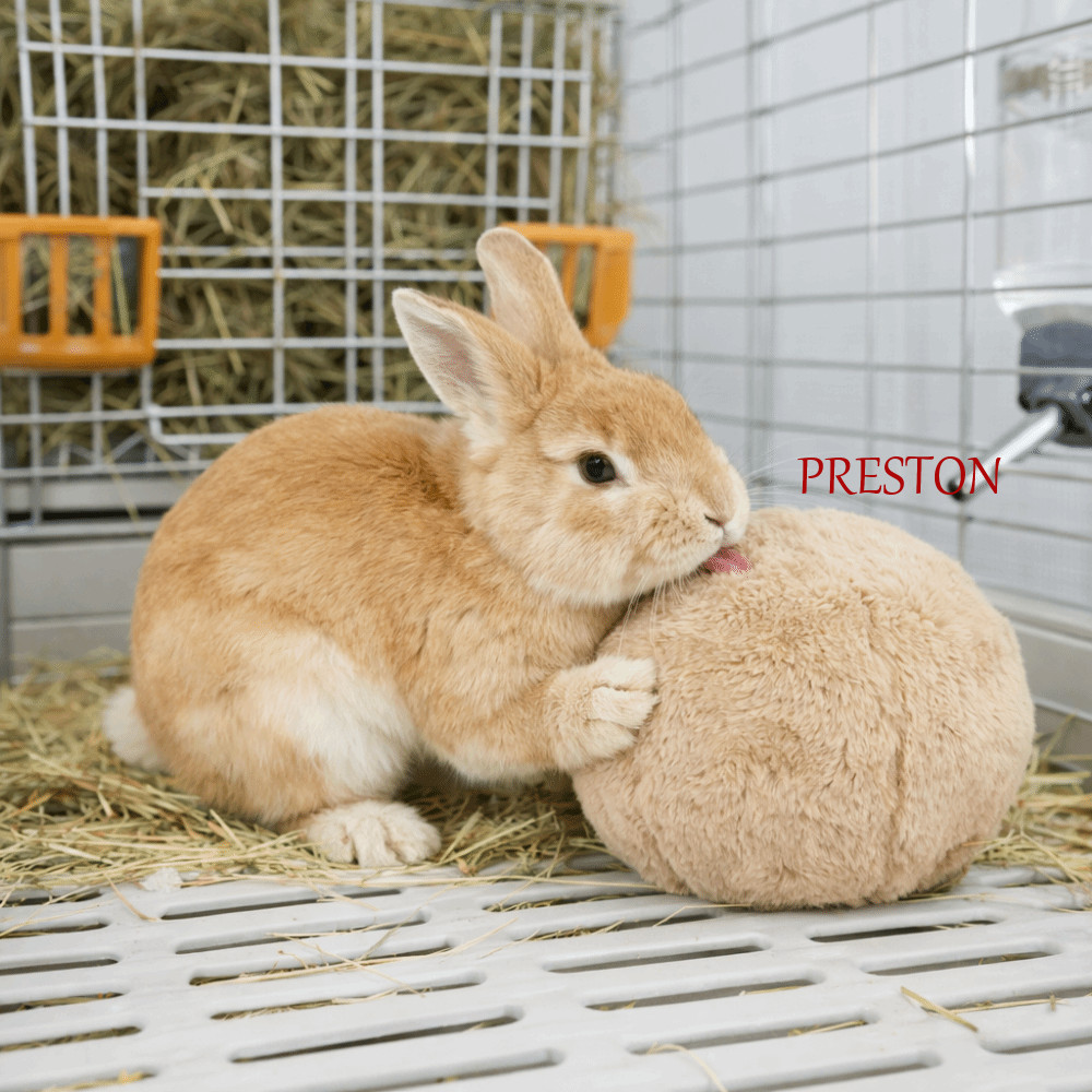 PRESTON Rabbit Soothing Ball, ลูกบอลเคี้ยวสัตว์เลี้ยงตุ๊กตาที่ทนต่อการ ...