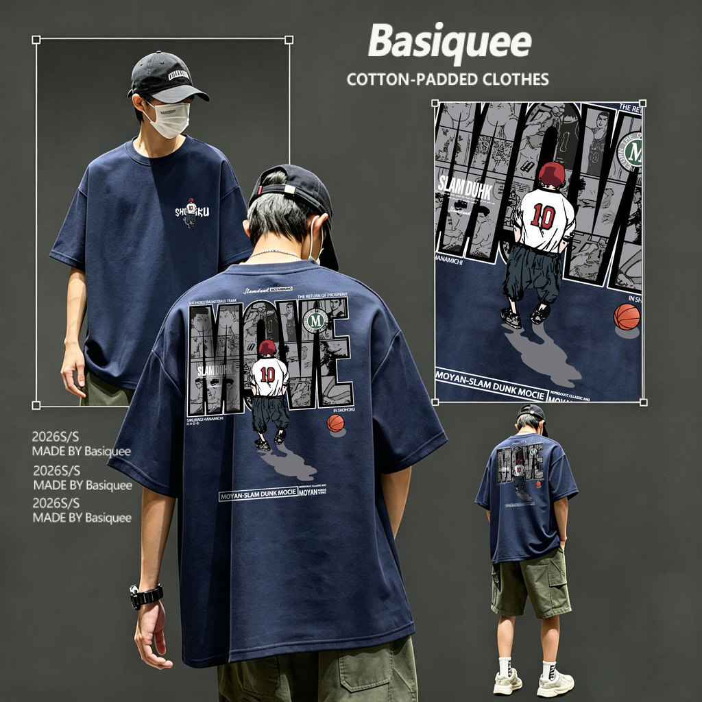 Basi💥เสื้อแฟชั่น เสื้อยืด oversize ผ้าฝ้าย100% แนวสตรีท ไม่ต้องรีดผ้า สวมใส่สบาย ผ้านิ่ม  ลาย  