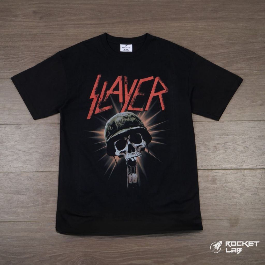 Rocket Lab เสื้อยืดสีดำ Slayer ผ้าคอตตอนพรีเมี่ยม USA สกรีนแบบ DTG งาน ...