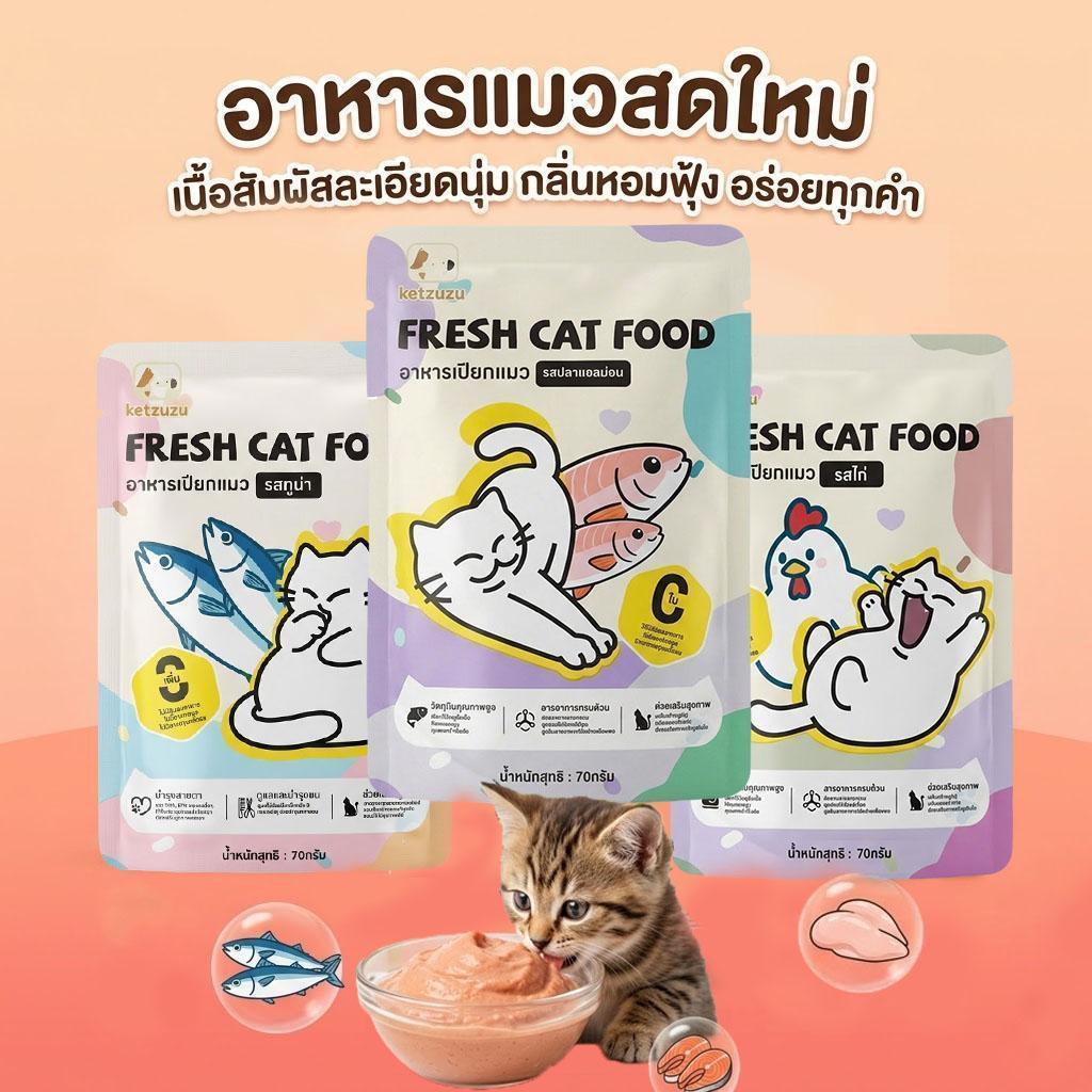 Ketzuzu wet cat food, 70 g, real meat, grain-free