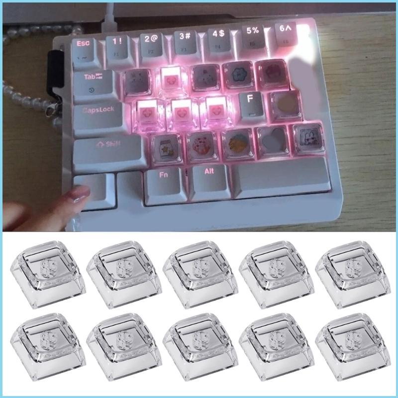 EZR 10 ชิ้น PC Blank Keycap โปรไฟล์ XDA 1U Gaming Keycap คีย์บอร์ดปุ่ม ...