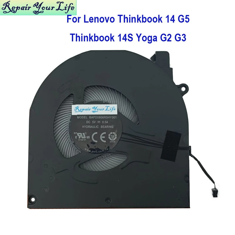 โน้ตบุ๊ค PC Cooling CPU พัดลม Cooler สําหรับ Lenovo ThinkBook 14s โยคะ ...