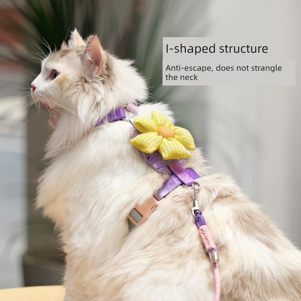 สายจูงสุนัข สายจูงแมว Touchcat It Cat Traction Rope Cat Walking Rope ...