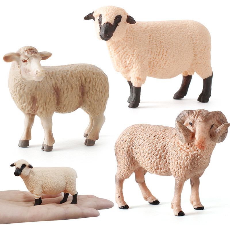[คลังสินค้าพร้อม] สมจริงแกะโมเดลตัวเลข Shrocpshire Merino Goat Action ...