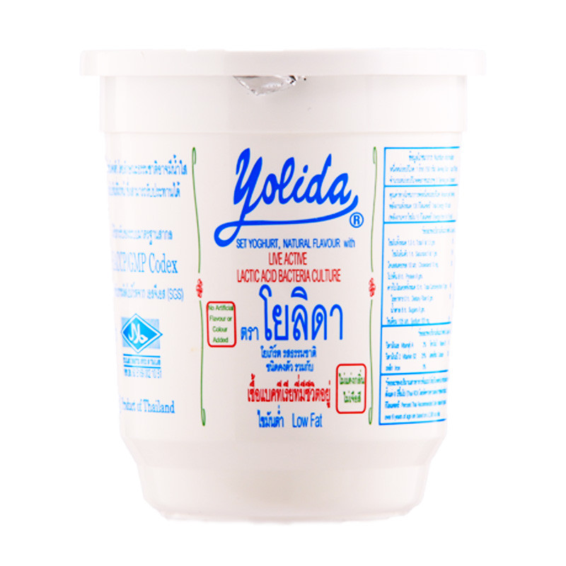 โยลิดาโยเกิร์ตรสธรรมชาติไขมันต่ำ 450กรัม Yolida Yoghurt Low Fat Plain ...