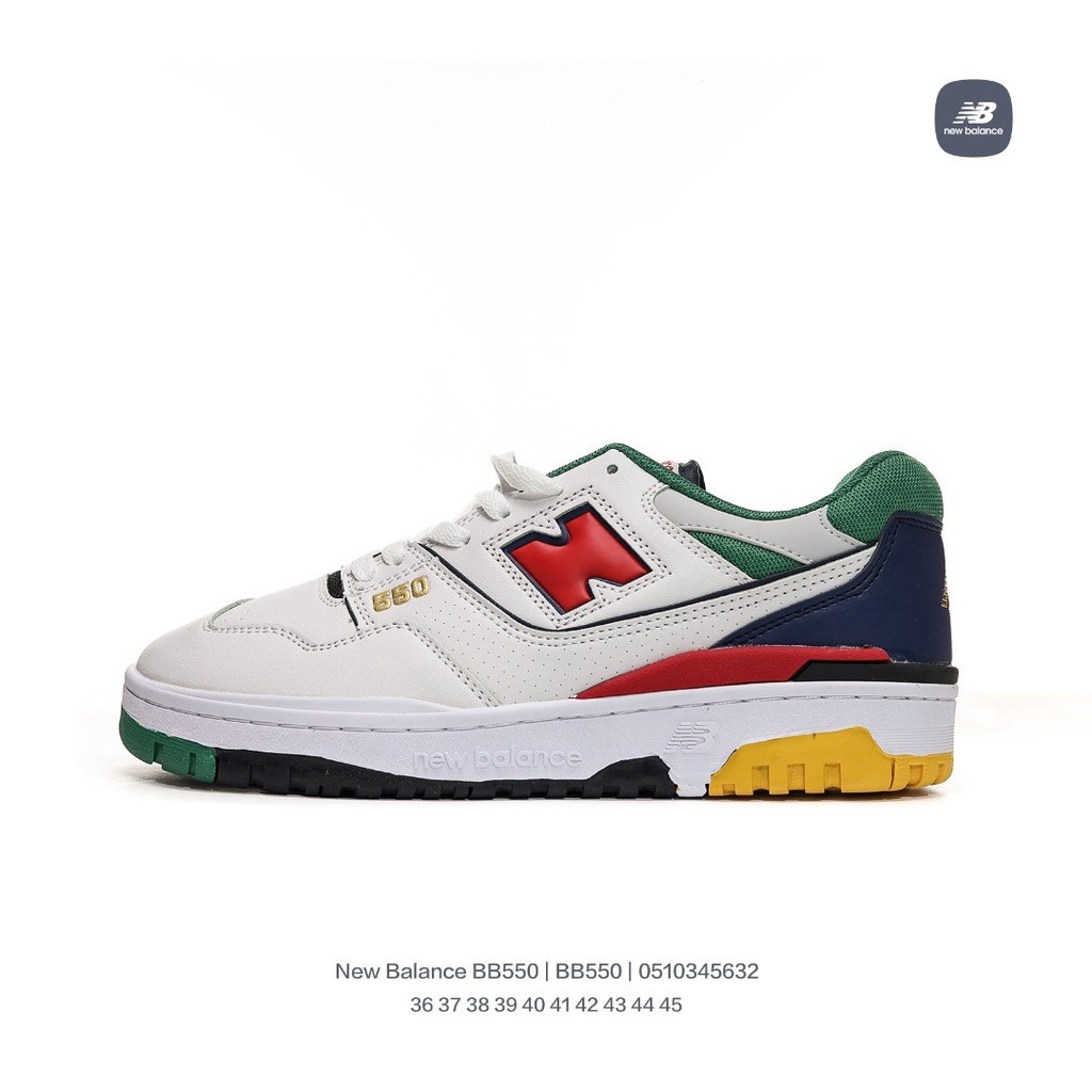 New Balance 550 รองเท้าผ้าใบยอดนิยม BB550 รองเท้ากีฬาทรงเตี้ยสีขาวสี ...
