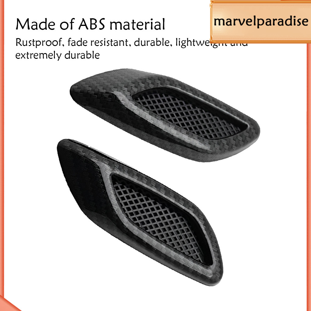 1/2 2pcs Universal รถ Air Intake Inlet Bonnet Hoods คาร์บอน Fibre ...