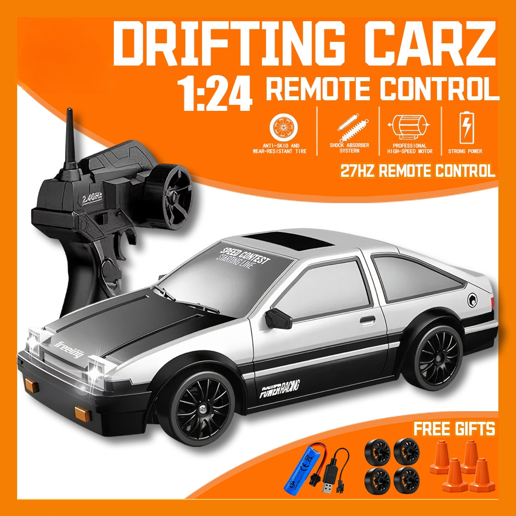 Travimo 1:24 AE86 RC Drift รถ 4WD แบตเตอรี่ขนาดใหญ่ความจุ 2.4G รีโมท ...