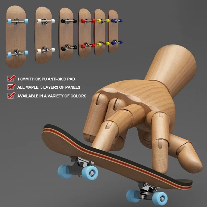 Professional Finger Skateboard Five-Layer Maple ไม้แบริ่งล้อแม็กปลาย ...