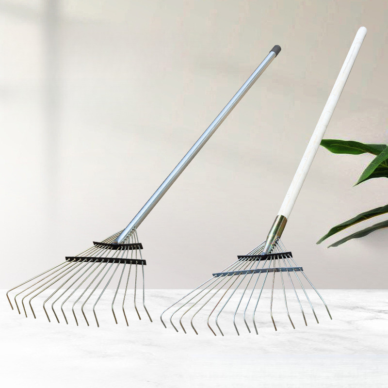 Steel Wire Leaf Rake Dead Leaves Enlarged Grass Rake Rake | Shopee Thailand