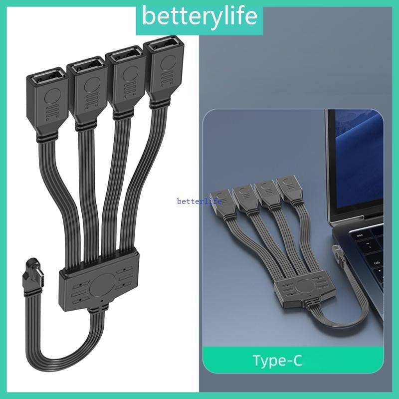BTF Type C ถึง 4 สายชาร์จ USB Fast Speed Data Transfer Adapter สําหรับ ...